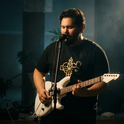 Ederlon Cruz, guitarra e direção musical do Ministério Restauração